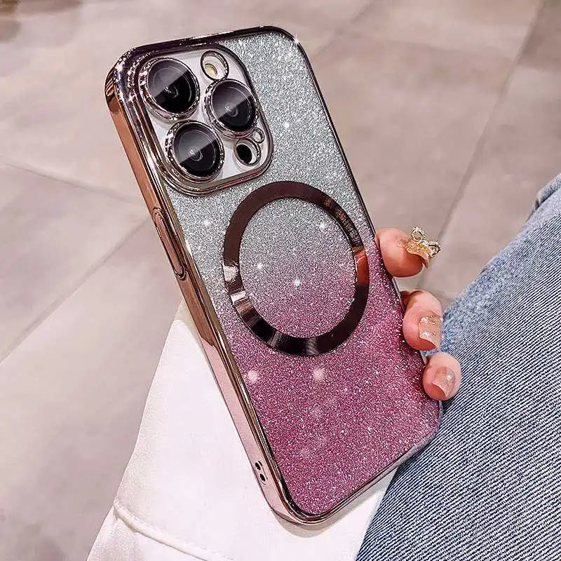 Glitter Plating Magnetic Ring Case for Xiaomi 10T to 15 Series