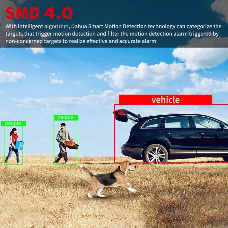 Dahua 4MP Smart Dual Light Active Deterrence Fixed-focal Eyeball WizSense Network Camera two-way talk SMD Plus