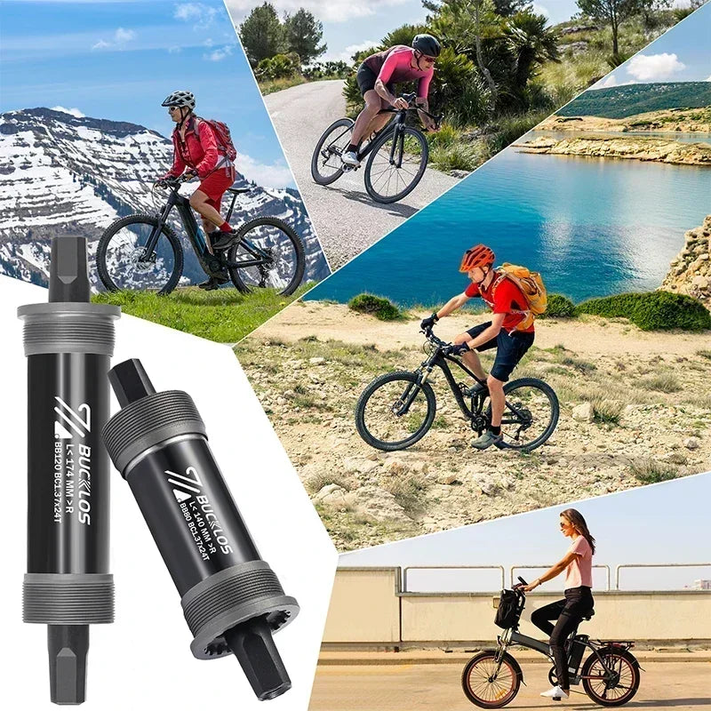 Boîtier de pédalier de vélo à axe carré avec vis