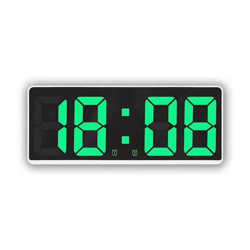Digital Dual Alarm Clock with Adjustable LED Display