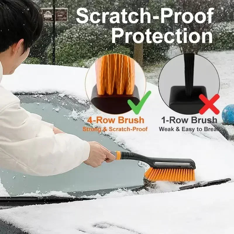 Escova para neve e raspador de gelo para automóvel, destacáveis, 2 em 1