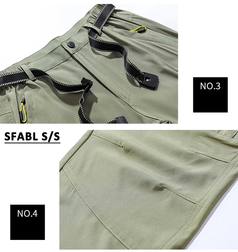 Men’s Quick Dry Hiking Pants Stretch Waterproof Multi Pocket