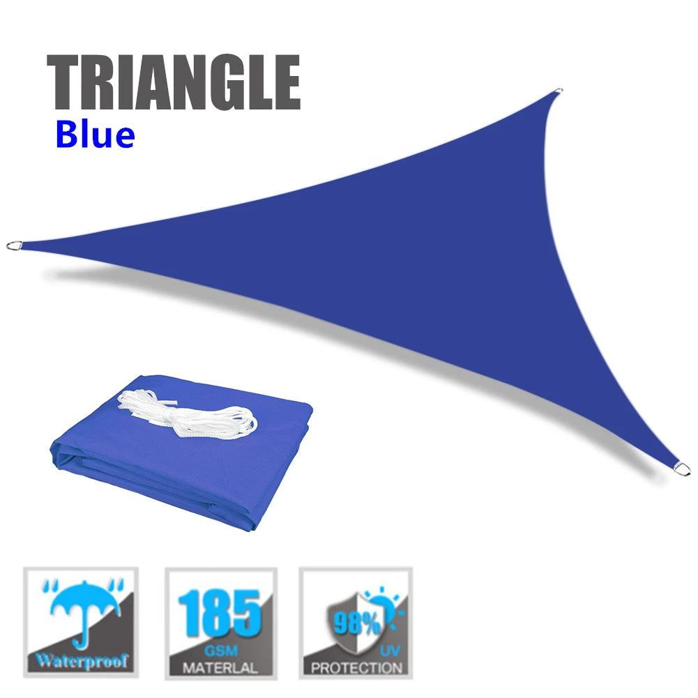 Waterproof Triangle Sun Shade Sail Canopy 98%UV Block Sun Shelters For Outdoor Facility&Activities Backyard Awning Camping Tents
