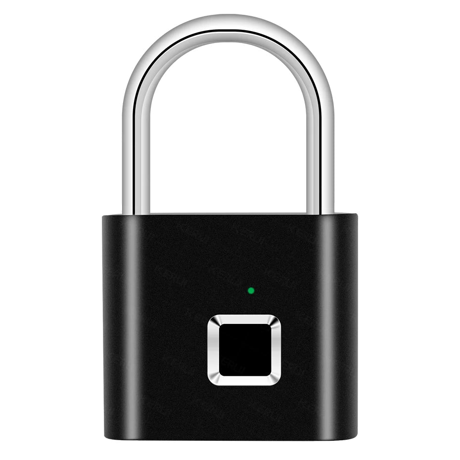 KERUI Fingerprint Lock Keyless USB Charging Smart Padlock Anti-theft Zinc Waterproof Door Lock 0.2sec Unlock Portable Door Lock