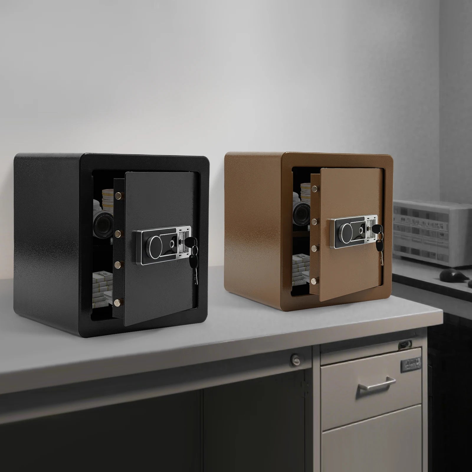 Domáci bezpečnostný sejf – 45L biometrická oceľ