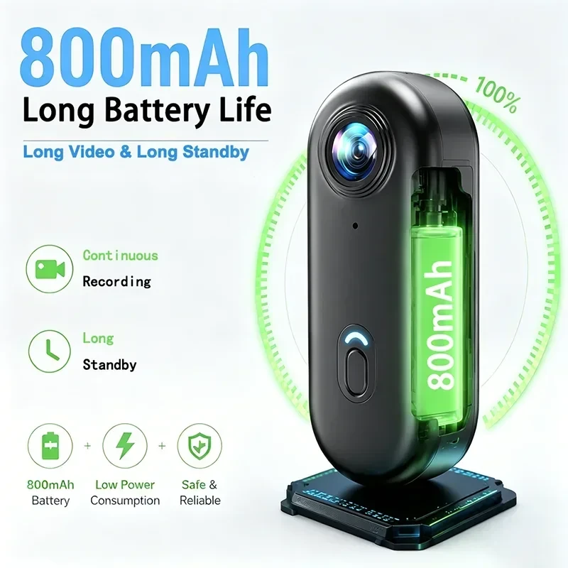 Mini Magnetic Action Camera 4K/1080P WiFi Body Mount POV Holder