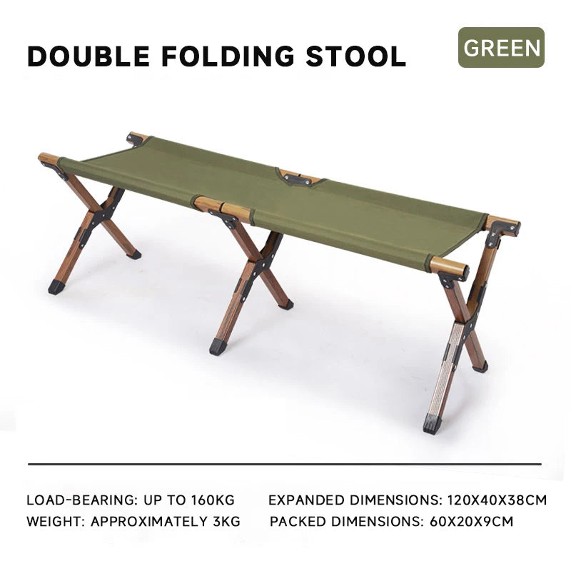Double Camping Stool for Two | Lightweight Folding Outdoor Seat