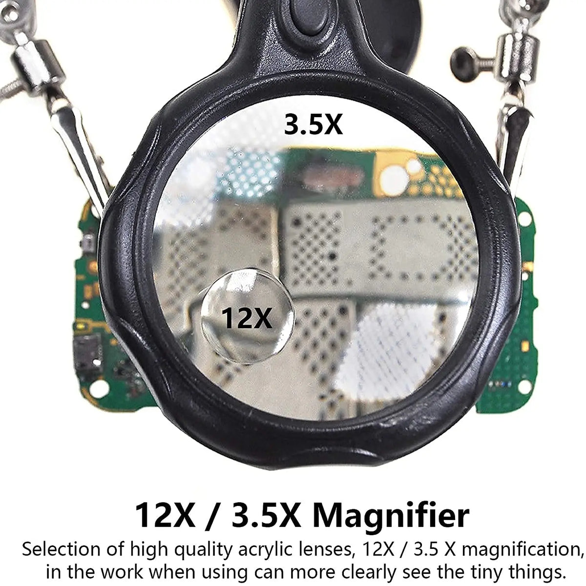 Helping Hands Soldering Stand with LED Magnifier