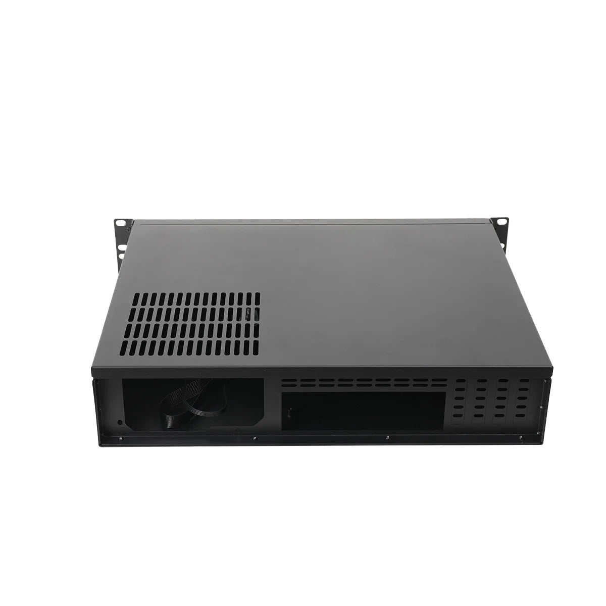 2U chassis aluminium panel ultra kort industrielt kontrolserver chassis datalagring bundkort serverkasse