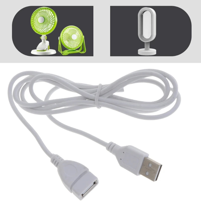 White USB Extension Cable Extender Male to Female 1.5M 5ft