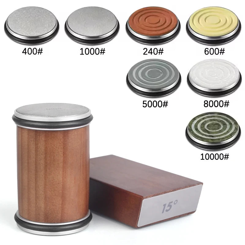 Rolling Knife Sharpener Magnetic Knife Holder Diamond Sharpening Stone Kit with 15 and 20 Degrees Angle Roller Kitchen Accessory