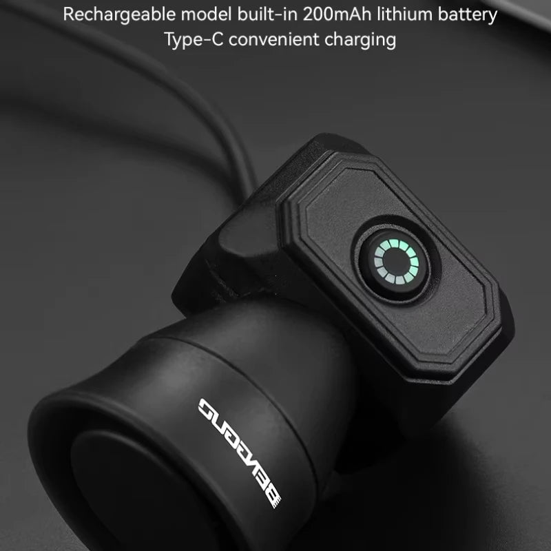 Bicycle Horn Mountain Bike Mini USB Charging Waterproof Electronic Bike Bell Riding Equipment Children's Scooter Accessories