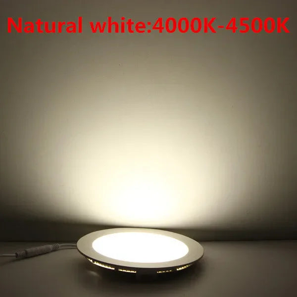 Recessed LED Ceiling Panel Light, 3–25W, White Light Options