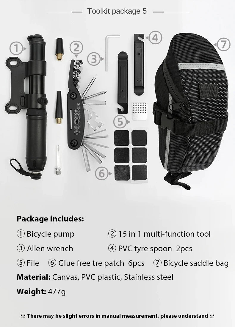 Portable Bicycle Repair Tool Kit - Options