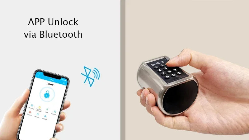 DIY Electronic Smart Door Lock Cylinder TTlock App Fingerprint Digital Keypad Card Unlock Keyless Home Security Lock EU Profile