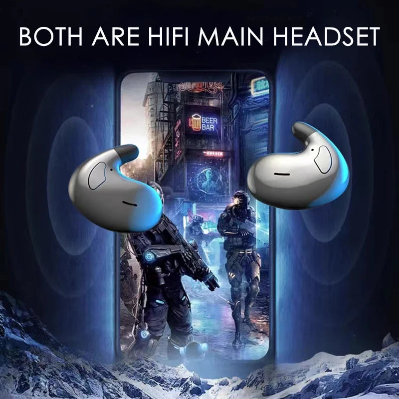 SK Ultra-tin Sleep Headphones 5.3 Wireless Bluetooth Headset Invisible Earbuds Hidden In Ear Button Sports Earphones Waterproof