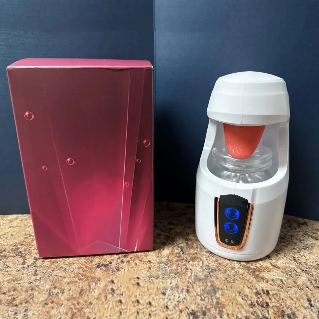 Мастурбатор для чоловіків із язиковим лизанням, режимами руху вперед-назад і лизанням