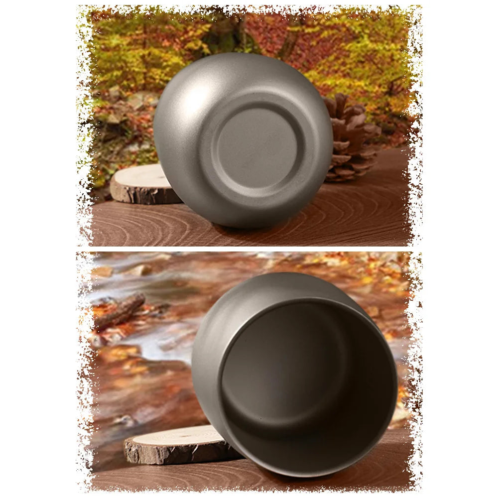Titanium Double Wall Insulated Camping Cup