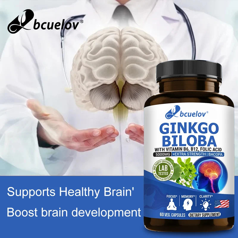 Ginkgo, suplimente de vitamina B6 și B12 capsule