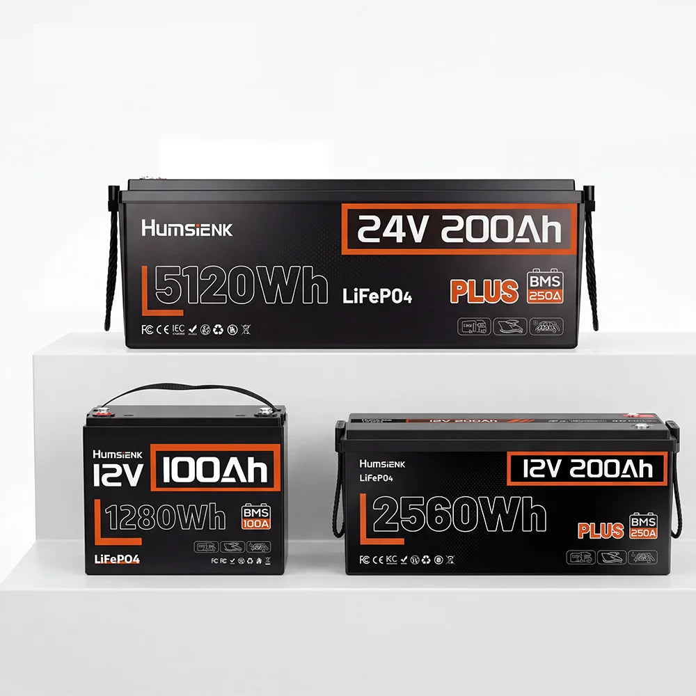12V LiFePO4 Battery with BMS 100Ah 200Ah Deep Cycle Power