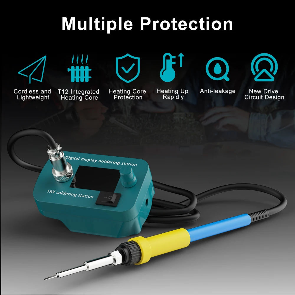 Cordless Electric Soldering Iron for Makita 14.4~18V Battery 300°C-510°C Adjustment Metal Welding Gun Torch Repair Tool 