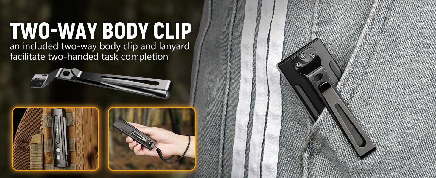 1200LM Rechargeable EDC Flashlight with UV, RGB & Magnetic Tail