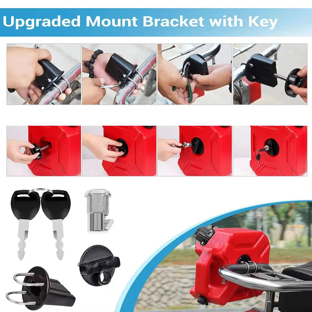 3/5L Child Lock Mororcycle Accessories Fuel Tank Petrol Cans Barrels Can Gas Spare Container Anti-static Jerry Can Fuel Tank
