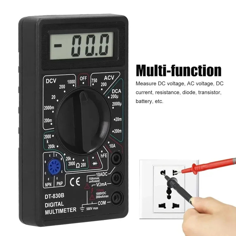 DT830B Mini Handheld Digital Multimeter, Voltmeter Ammeter Tester for Automotive & Electrical Circuit Repair