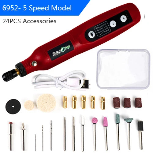 Mini-outil rotatif rechargeable par USB - options de style