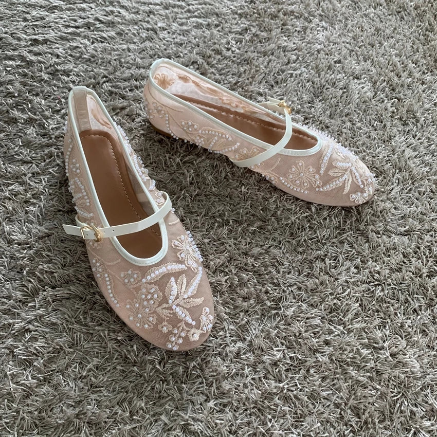 Women Ballet Flats with Buckle Strap