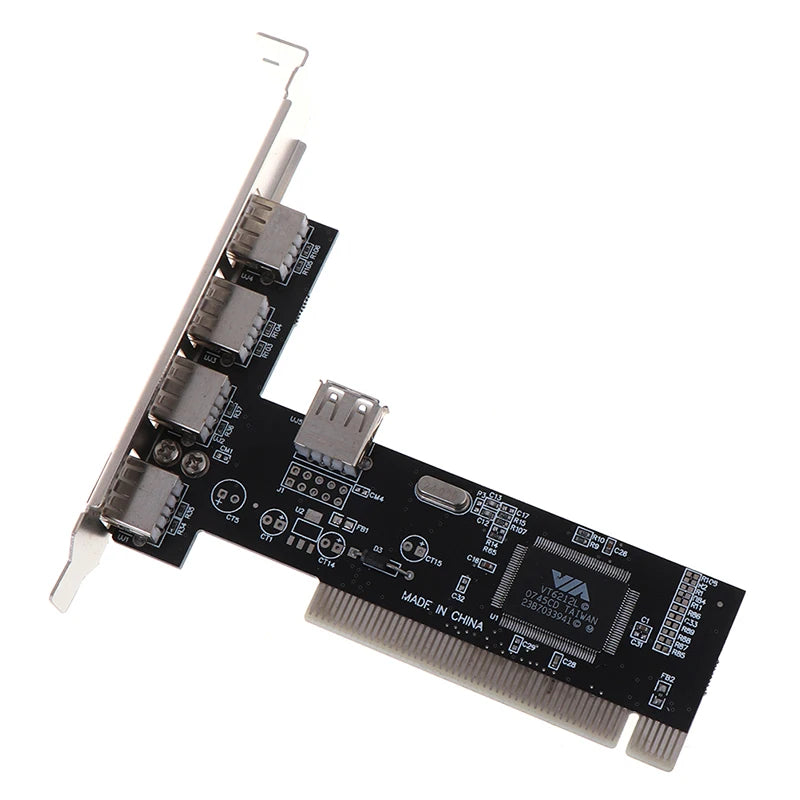 USB 2.0 PCI-utvidelseskort med fire eksterne porter