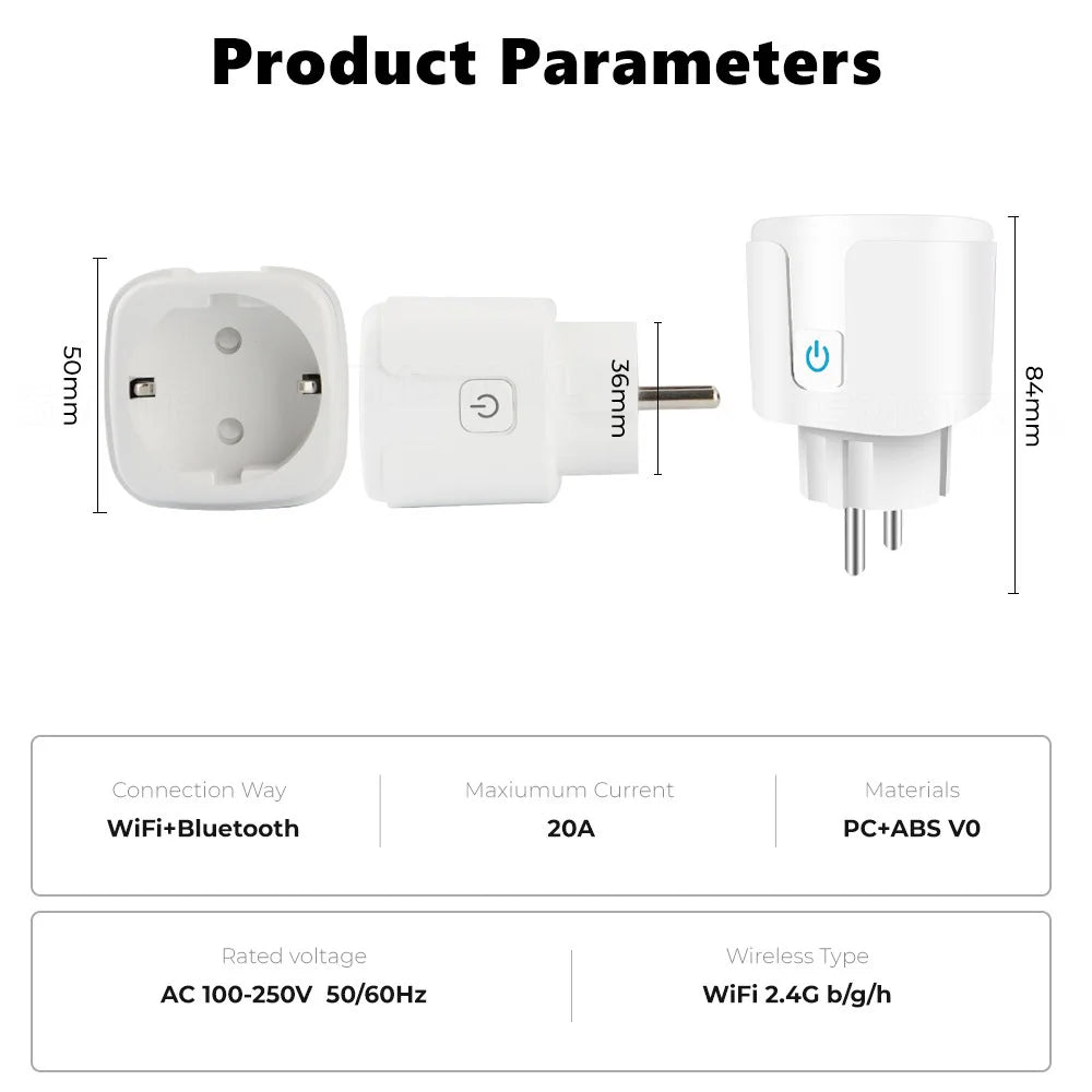 Enchufe inteligente Matter WiFi con enchufe EU