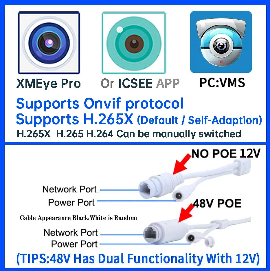Caméra mini PoE IP 5MP audio 2,8 mm