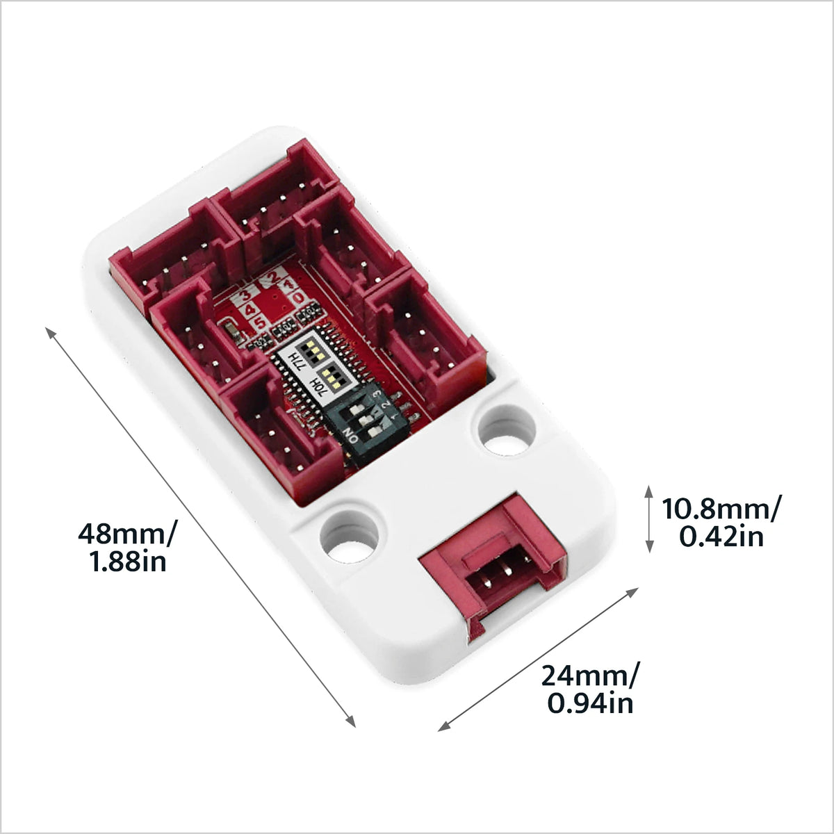 M5Stack Hivatalos PaHub v2.1 egység I2C hub 1 to 6 bővítés DIP kapcsoló multiplexerek IoT fejlesztő készlet (PCA9548AP)