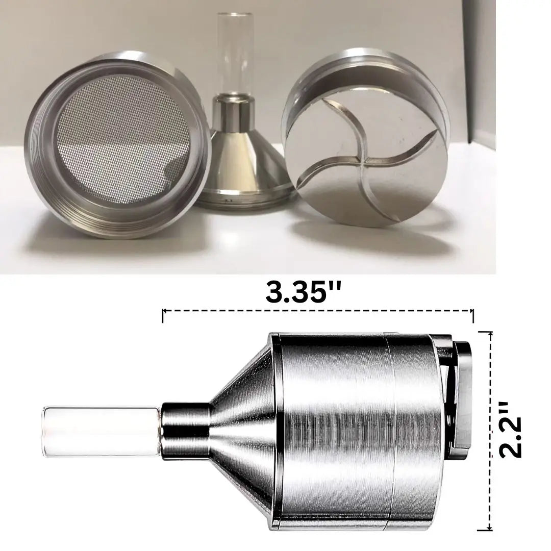 Manual Spice Grinder Set with Funnel and Vials