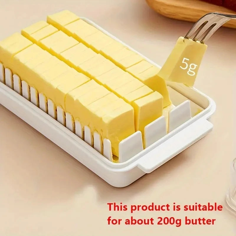 1/2PCS Butter Cutter Box Cheese Butter Storage Box with Lid Butter Dish Stick Butter Container for Refrigerator Kitchen Gadgets