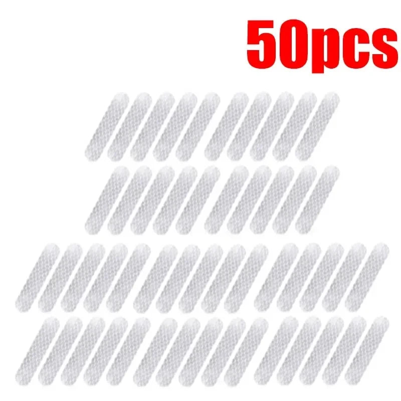 10-100Pcs Motorcycle Helmet Warning Reflective Stickers Night Safety Driving Decorative Strips Sticker Bicycle Moto Car Decals