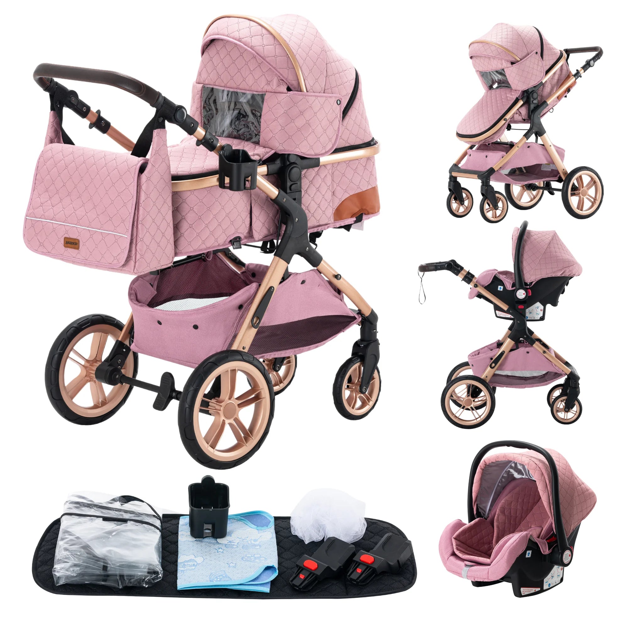 Newest 3‑in‑1 Baby Stroller Portable Travel Carriage