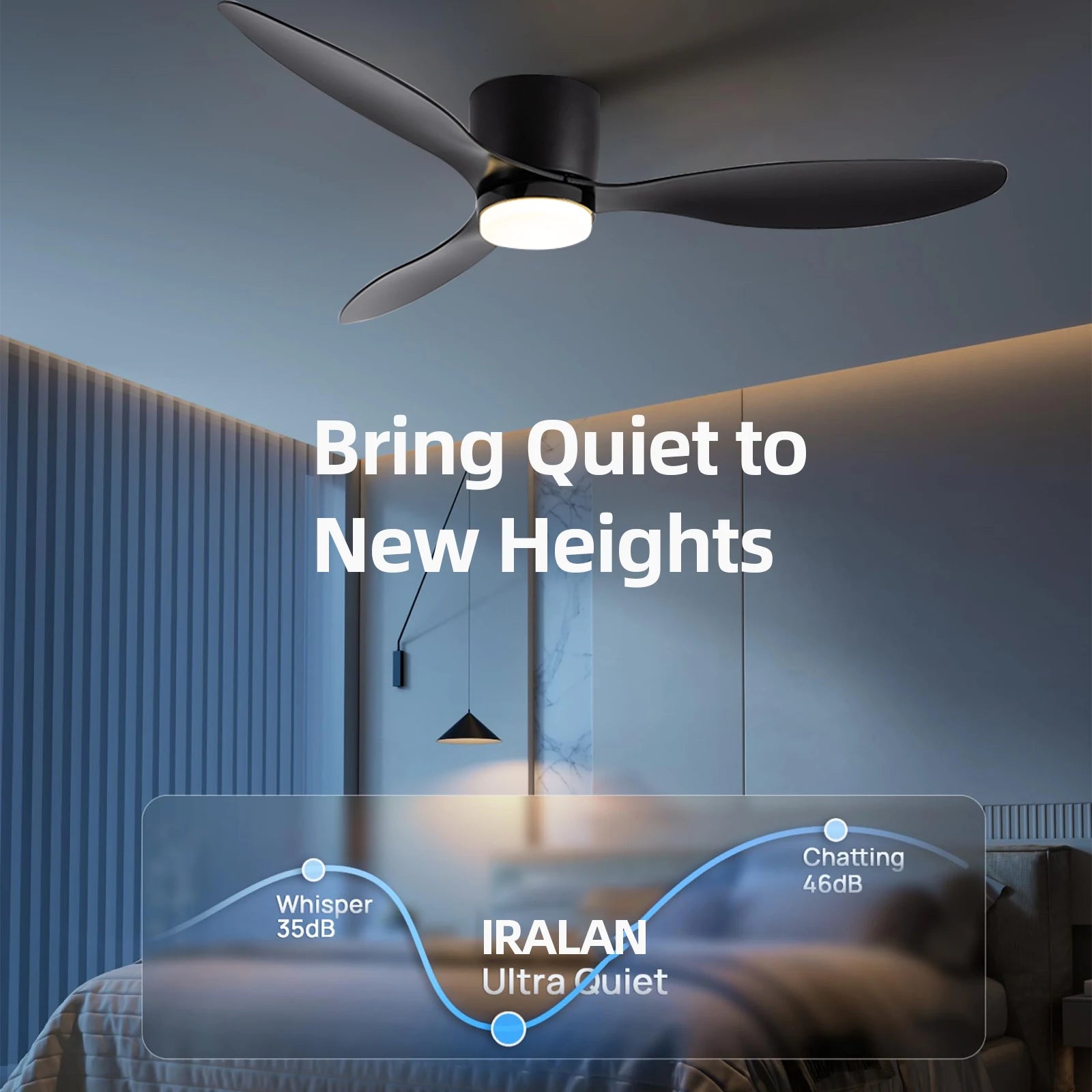 Ceiling Fan with Light and High-Airflow LED for Modern Living Spaces