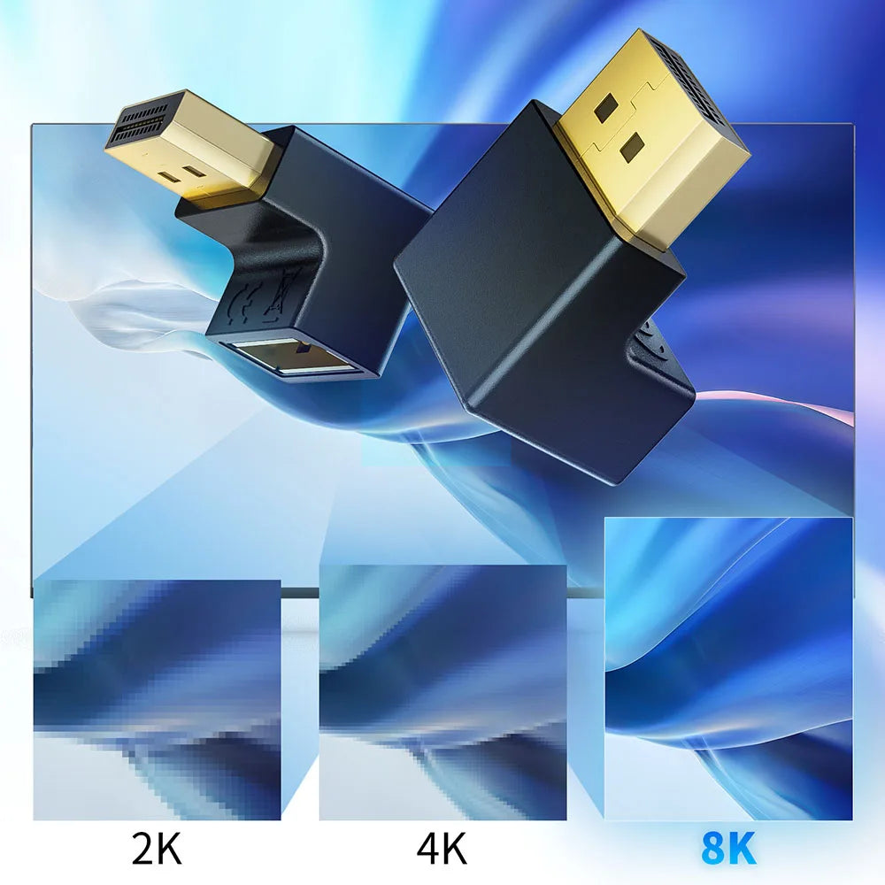 Zahnutý adaptér DisplayPort 1.4