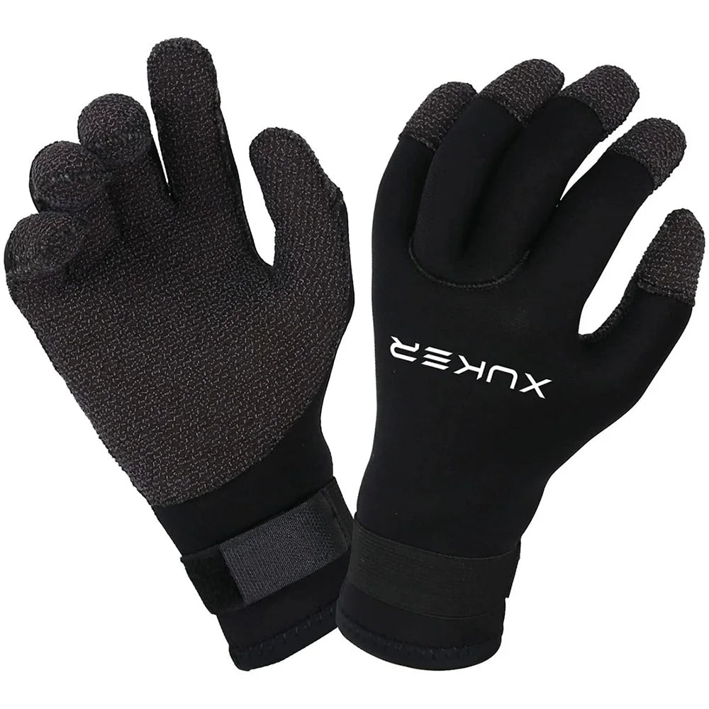 3 mm Neoprene Diving Gloves with Kevlar and Rubber Palm Grip