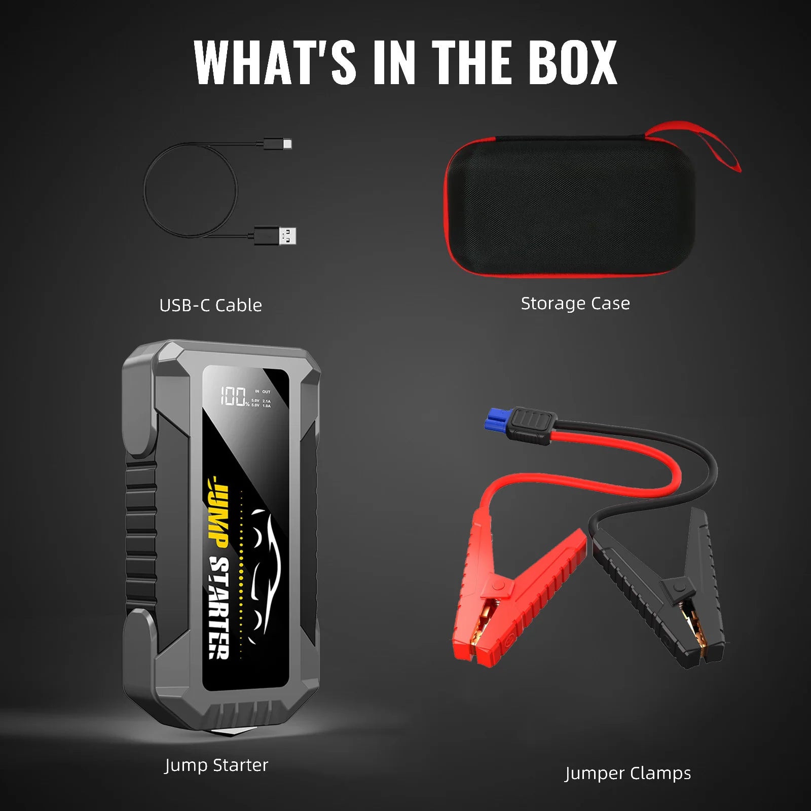 Car Jump Starter 7000A 29800mAh Battery Pack for 12V Cars
