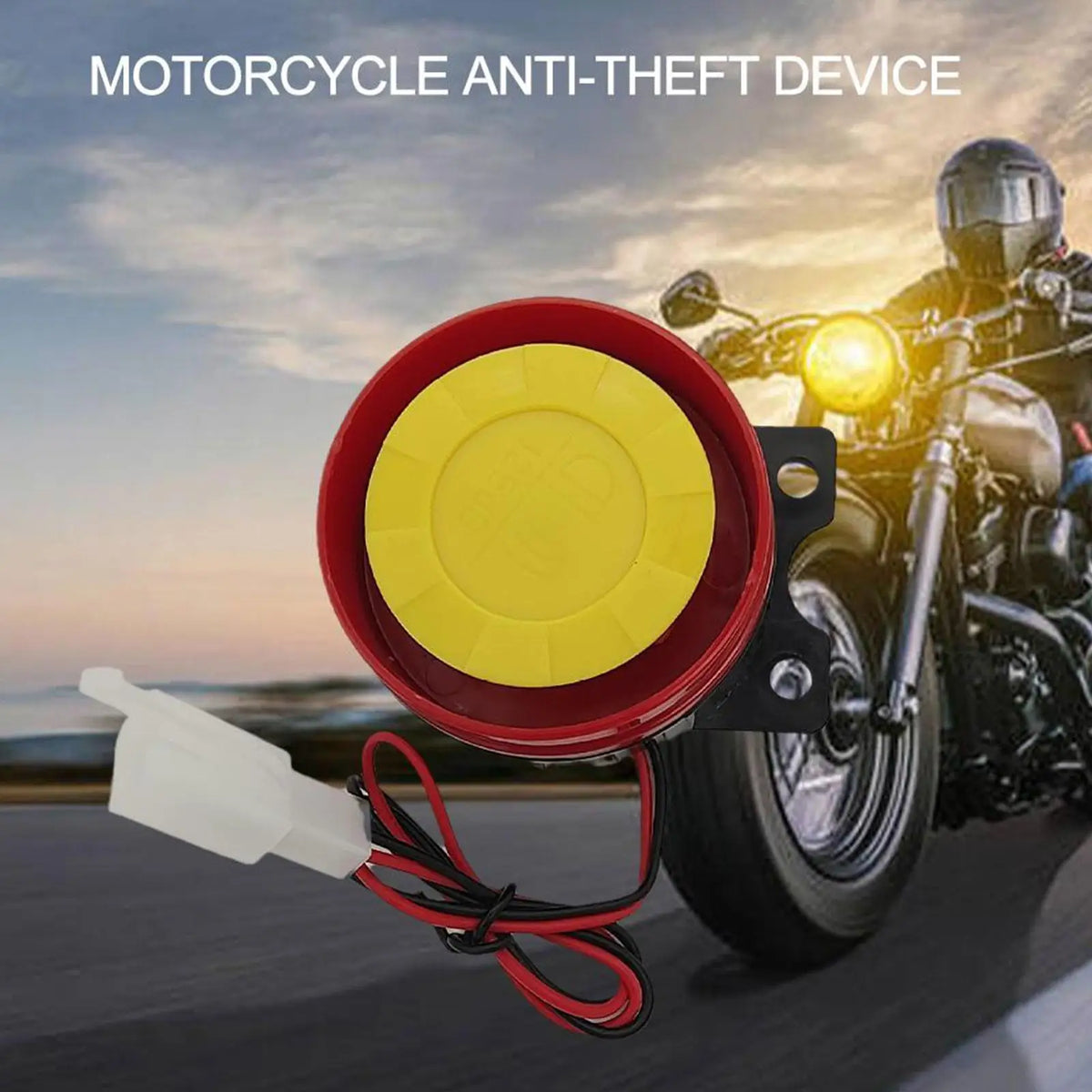 12 V Motorcycle Alarm with Two Remotes and 125 dB Siren