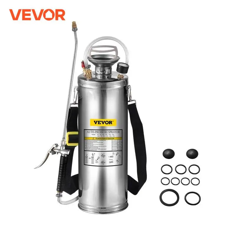 Stainless Steel Hand Pump Sprayer 4–12L Garden & Cleaning Tool