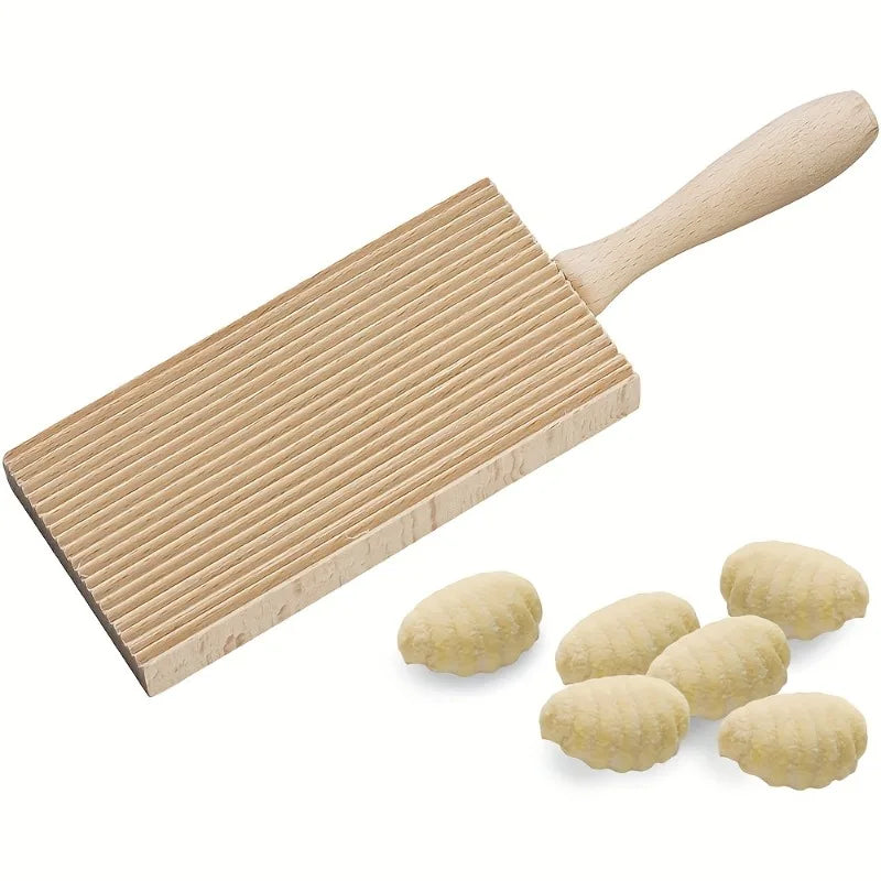 Træ belagt rillede gnocchi og cavatelli bræt, 8,5 tommer