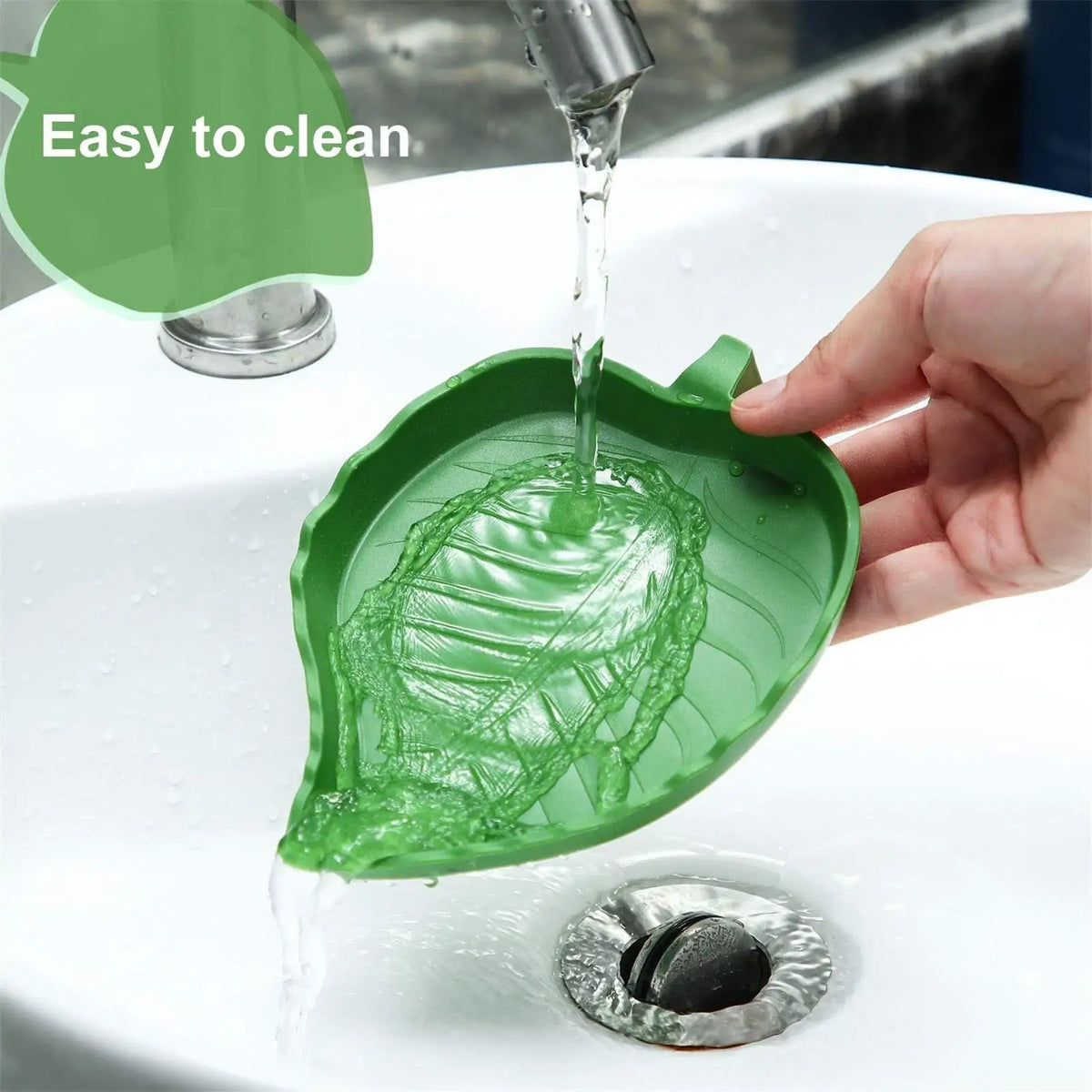 Leaf-Shaped Reptile Food or Water Dish, Small or Large
