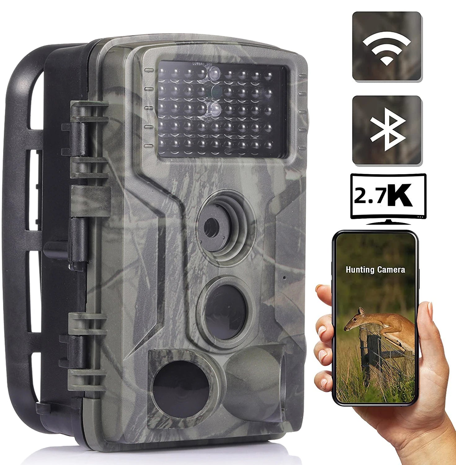 Outdoor WIFI APP 4K/2.7K 36MP/24MP Trail Camera Wildlife Infrared Night Vision Motion Activated IP65 Trap Game Cam Waterproof