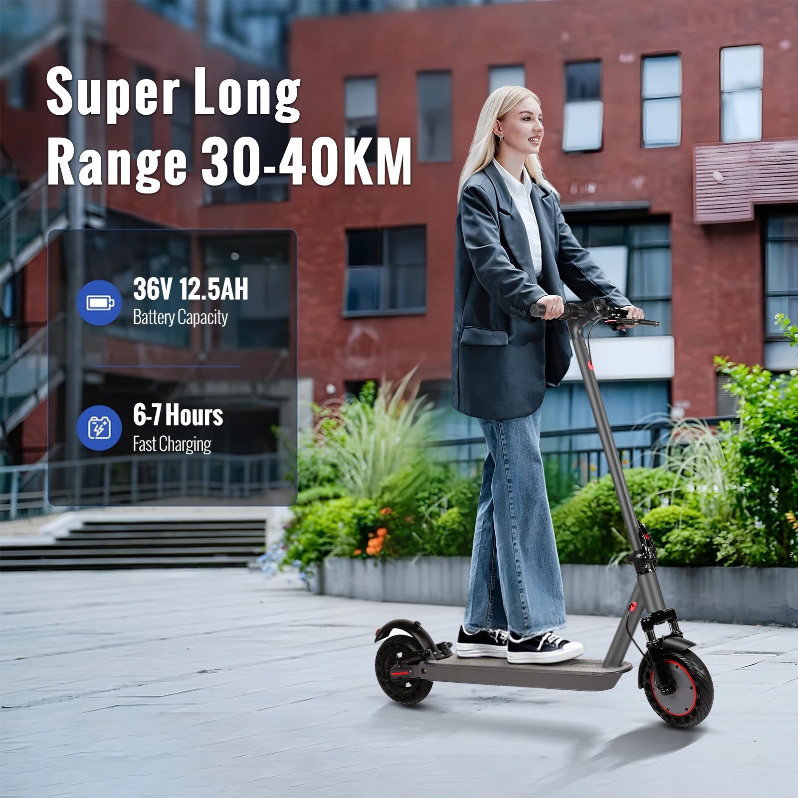 N7PRO 350W Adult Electric Scooter 36V 10.4Ah Escooter Kick Scooter Support APP Lightweight Long Range 30km Scooter EU Warehouse