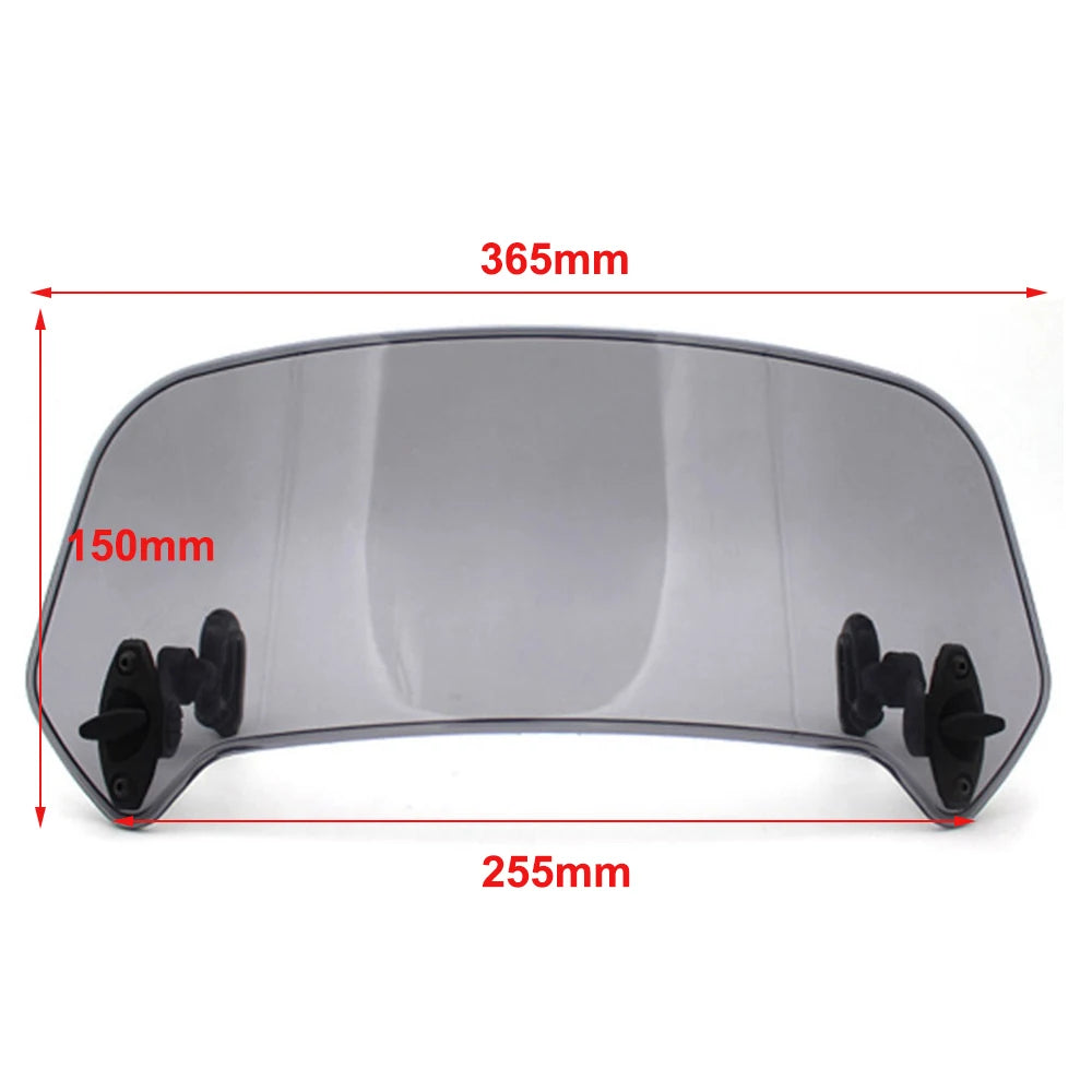 Motorcycle Universal Windshield Extension Adjustable Spoiler Clamp-On Windscreen Deflector For BMW Kawasaki Yamaha Honda Suzuki