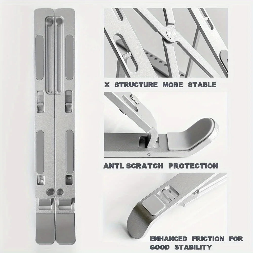 Adjustable Aluminum Laptop Stand for 8-16 Inch Laptops